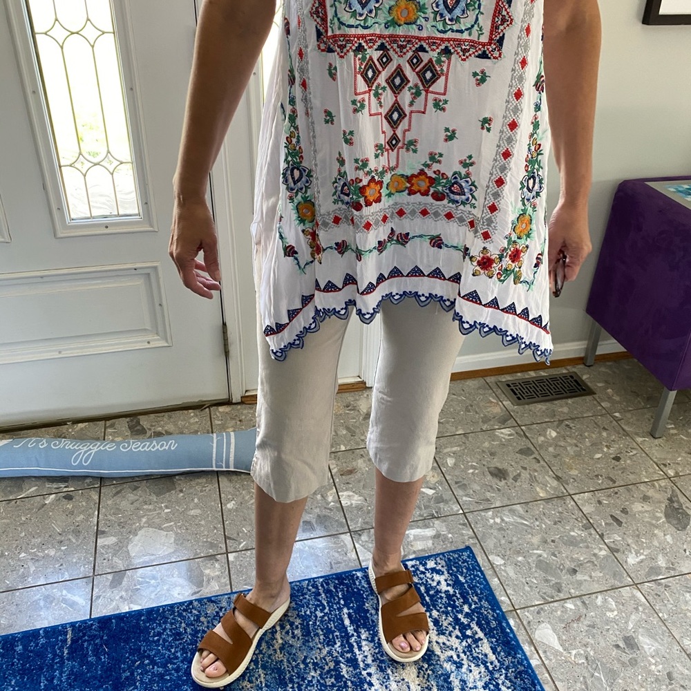 Tan crop pants